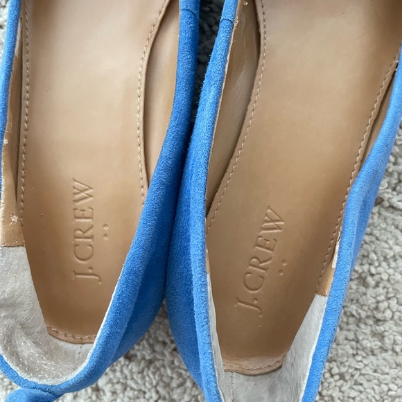 J. Crew foldable blue suede ballet flats - Picture 3 of 3
